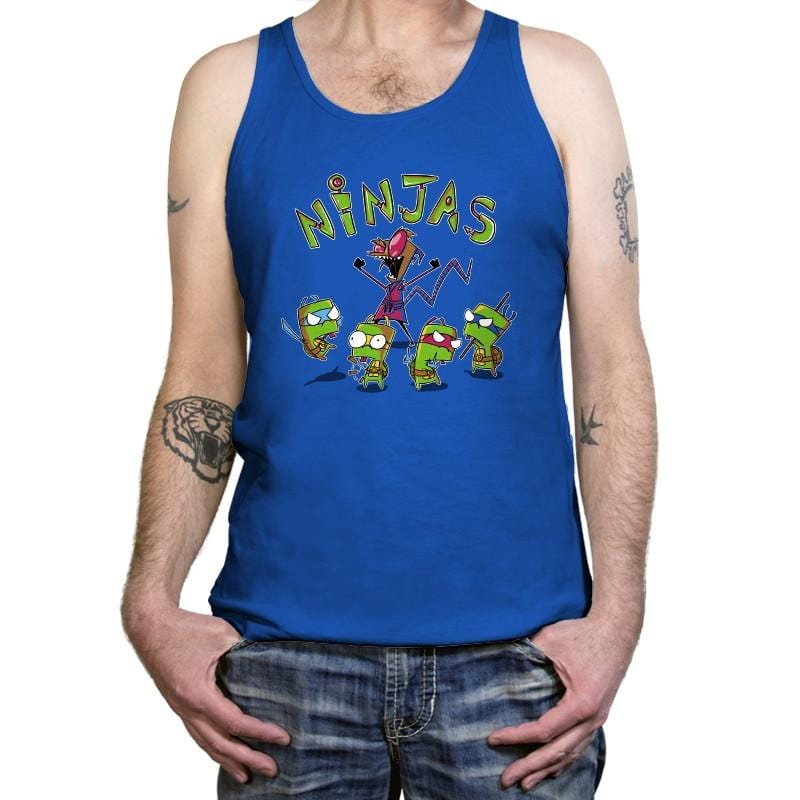 Invader Turtles Exclusive - Tanktop Tanktop RIPT Apparel X-Small / True Royal