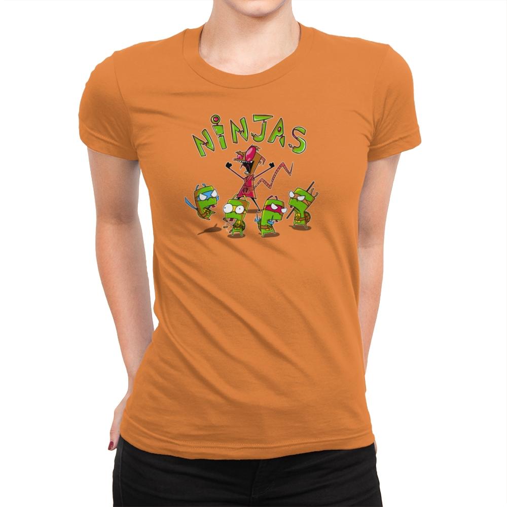 Invader Turtles Exclusive - Womens Premium T-Shirts RIPT Apparel Small / Classic Orange
