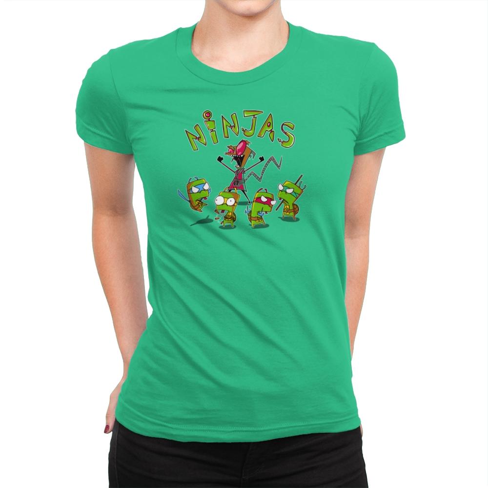 Invader Turtles Exclusive - Womens Premium T-Shirts RIPT Apparel Small / Kelly Green