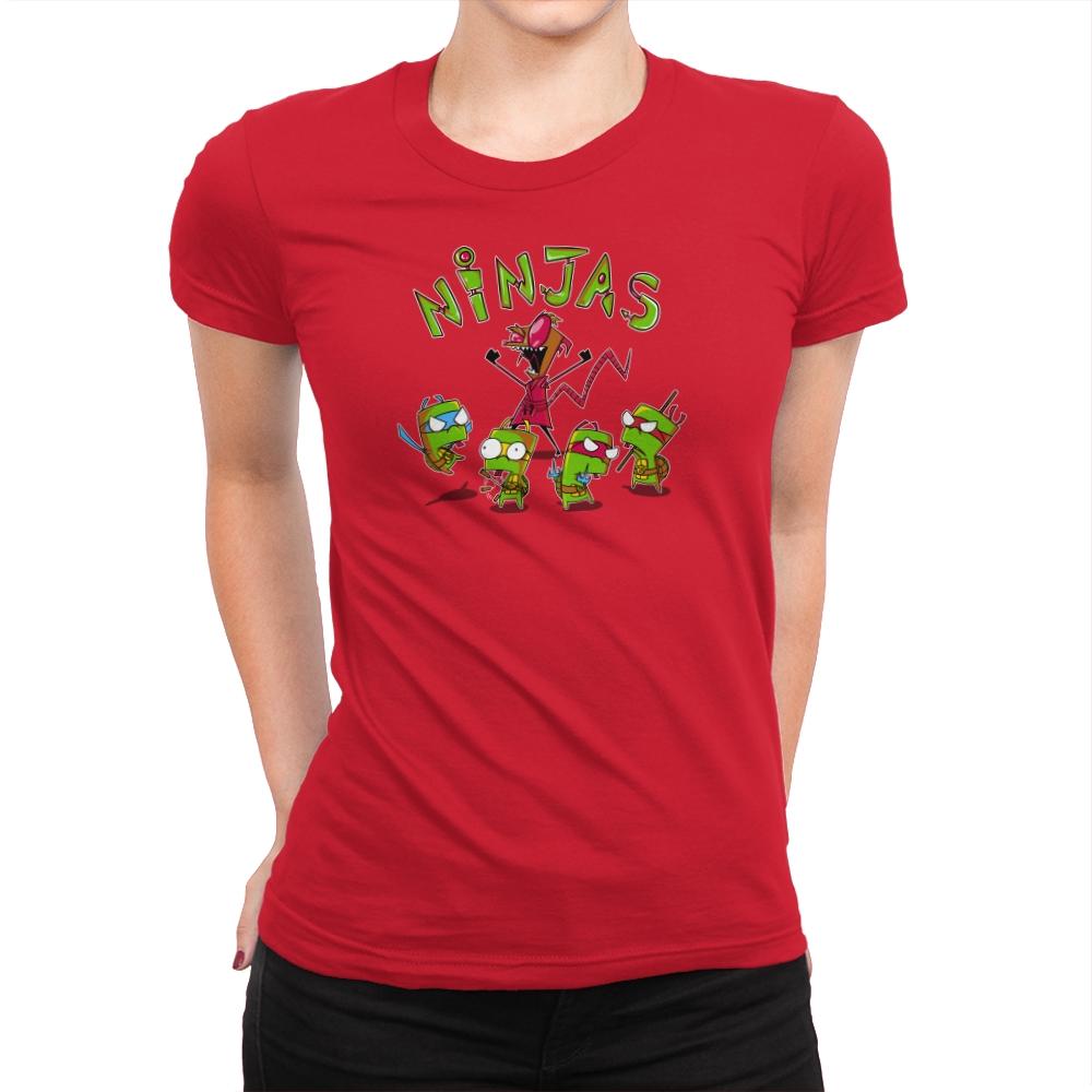 Invader Turtles Exclusive - Womens Premium T-Shirts RIPT Apparel Small / Red