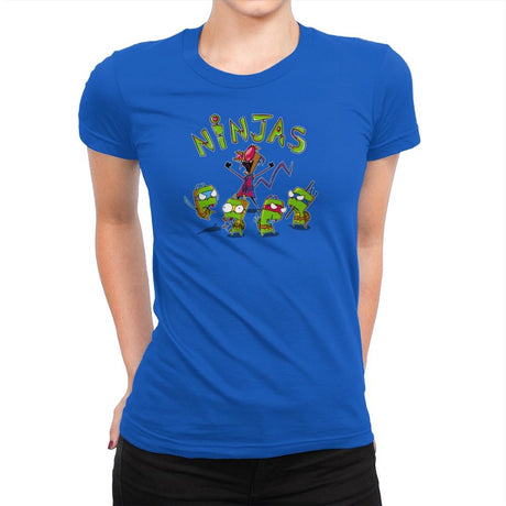 Invader Turtles Exclusive - Womens Premium T-Shirts RIPT Apparel Small / Royal