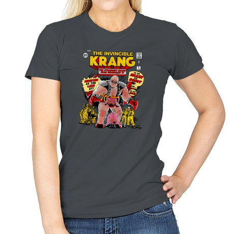Invincible Krang Exclusive - Womens T-Shirts RIPT Apparel Small / Charcoal