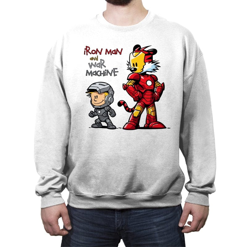 Iron Buddies - Crew Neck Sweatshirt Crew Neck Sweatshirt RIPT Apparel Small / White