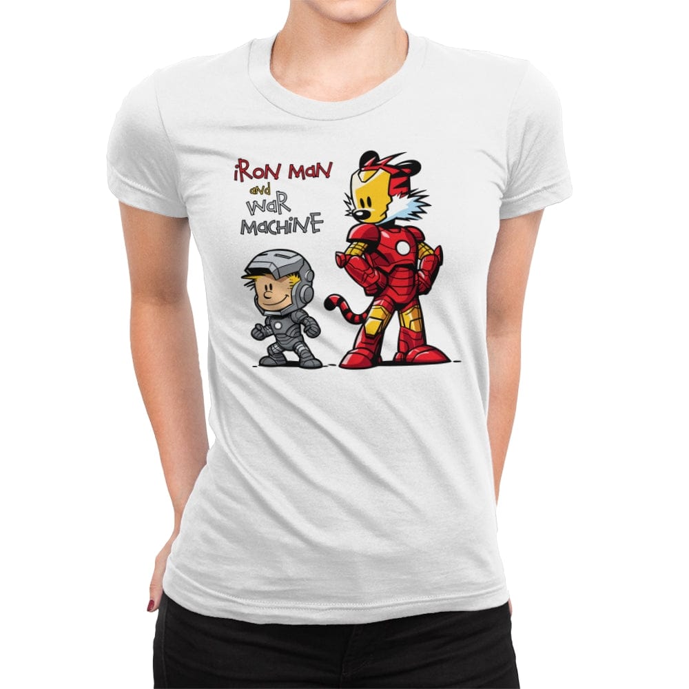 Iron Buddies - Womens Premium T-Shirts RIPT Apparel Small / White