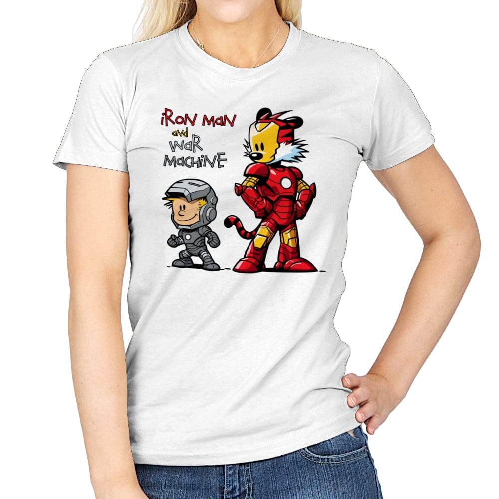 Iron Buddies - Womens T-Shirts RIPT Apparel Small / White