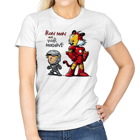 Iron Buddies - Womens T-Shirts RIPT Apparel Small / White