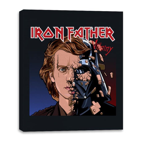 Iron Father - Canvas Wraps Canvas Wraps RIPT Apparel 16x20 / Black