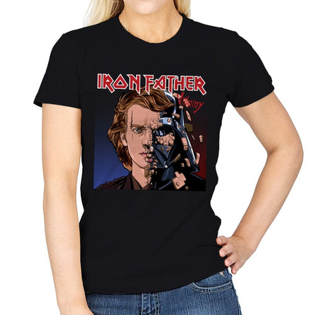 Iron Father - Womens T-Shirts RIPT Apparel Small / Black