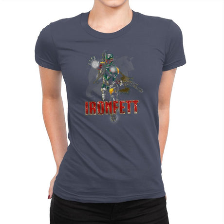 Iron Fett Exclusive - Womens Premium T-Shirts RIPT Apparel Small / Indigo