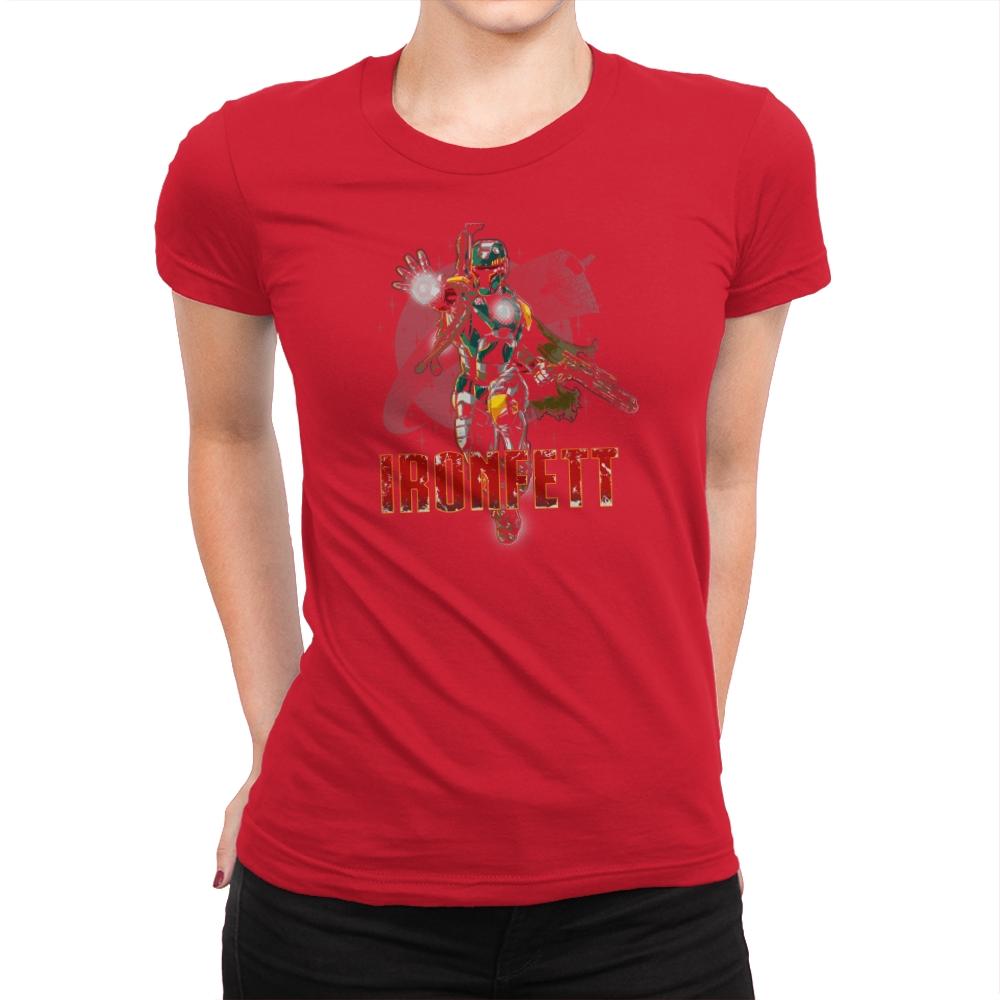 Iron Fett Exclusive - Womens Premium T-Shirts RIPT Apparel Small / Red