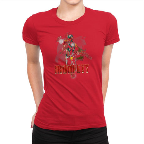 Iron Fett Exclusive - Womens Premium T-Shirts RIPT Apparel Small / Red