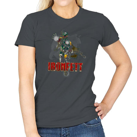 Iron Fett Exclusive - Womens T-Shirts RIPT Apparel Small / Charcoal