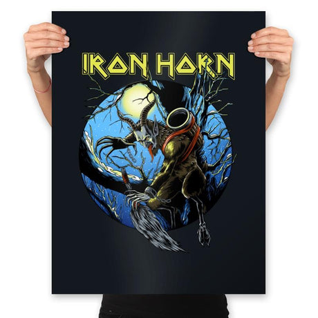 Iron Horn - Prints Posters RIPT Apparel 18x24 / Black