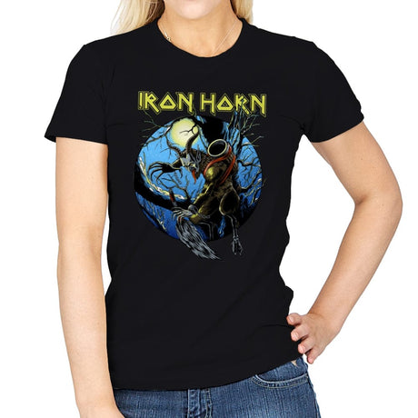 Iron Horn - Womens T-Shirts RIPT Apparel Small / Black