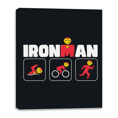 Iron Man Triathlon - Canvas Wraps Canvas Wraps RIPT Apparel 16x20 / Black