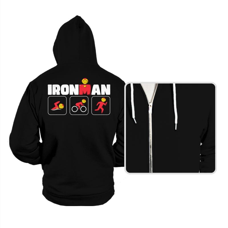 Iron Man Triathlon - Hoodies Hoodies RIPT Apparel Small / Black