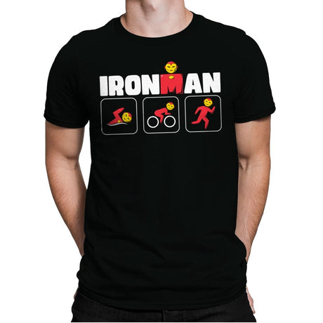 Iron Man Triathlon - Mens Premium T-Shirts RIPT Apparel Small / Black