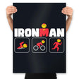 Iron Man Triathlon - Prints Posters RIPT Apparel 18x24 / Black