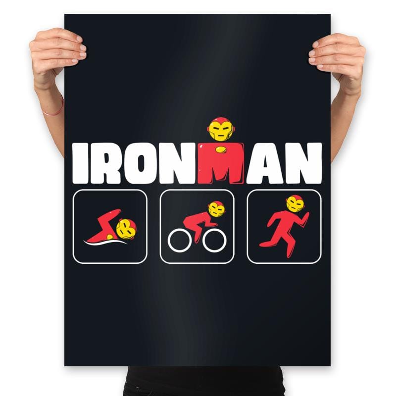 Iron Man Triathlon - Prints Posters RIPT Apparel 18x24 / Black
