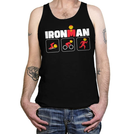 Iron Man Triathlon - Tanktop Tanktop RIPT Apparel X-Small / Black