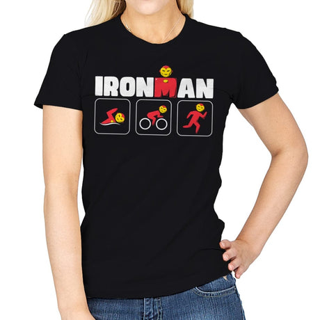 Iron Man Triathlon - Womens T-Shirts RIPT Apparel Small / Black