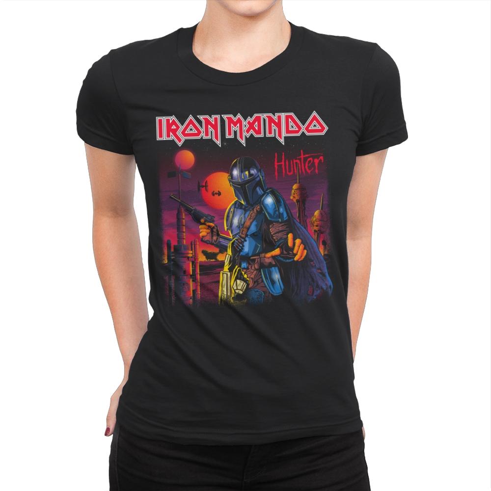 Iron Mando - Womens Premium T-Shirts RIPT Apparel Small / Black