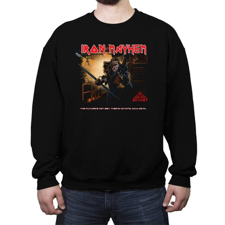 Iron Mayhem - Crew Neck Sweatshirt Crew Neck Sweatshirt RIPT Apparel Small / Black