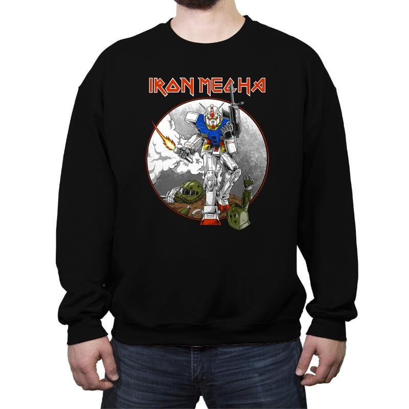 Iron Mecha - Crew Neck Sweatshirt Crew Neck Sweatshirt RIPT Apparel Small / Black