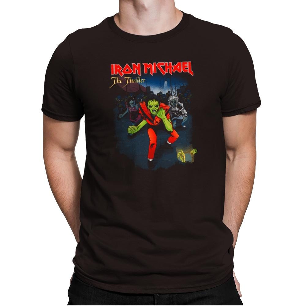Iron Michael: The Thriller Exclusive - Mens Premium T-Shirts RIPT Apparel Small / Dark Chocolate