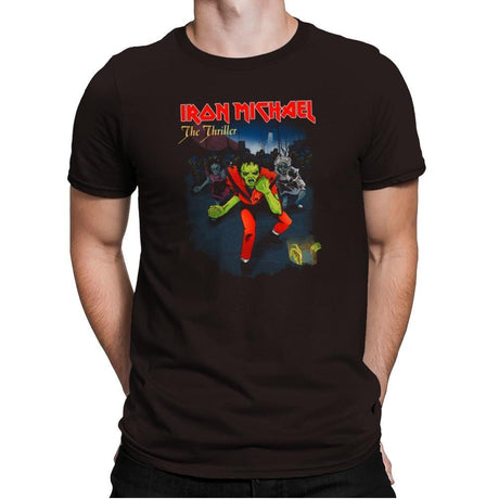 Iron Michael: The Thriller Exclusive - Mens Premium T-Shirts RIPT Apparel Small / Dark Chocolate