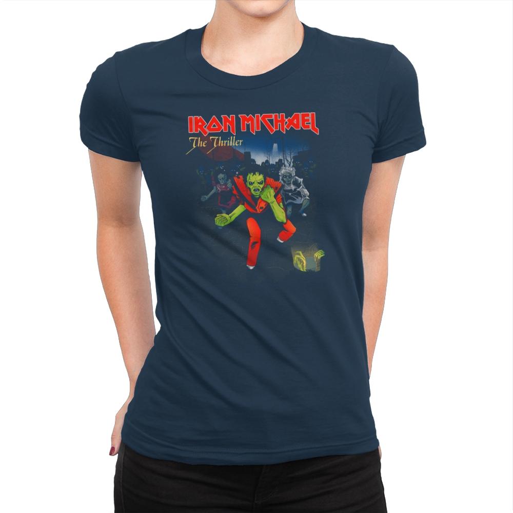 Iron Michael: The Thriller Exclusive - Womens Premium T-Shirts RIPT Apparel Small / Midnight Navy