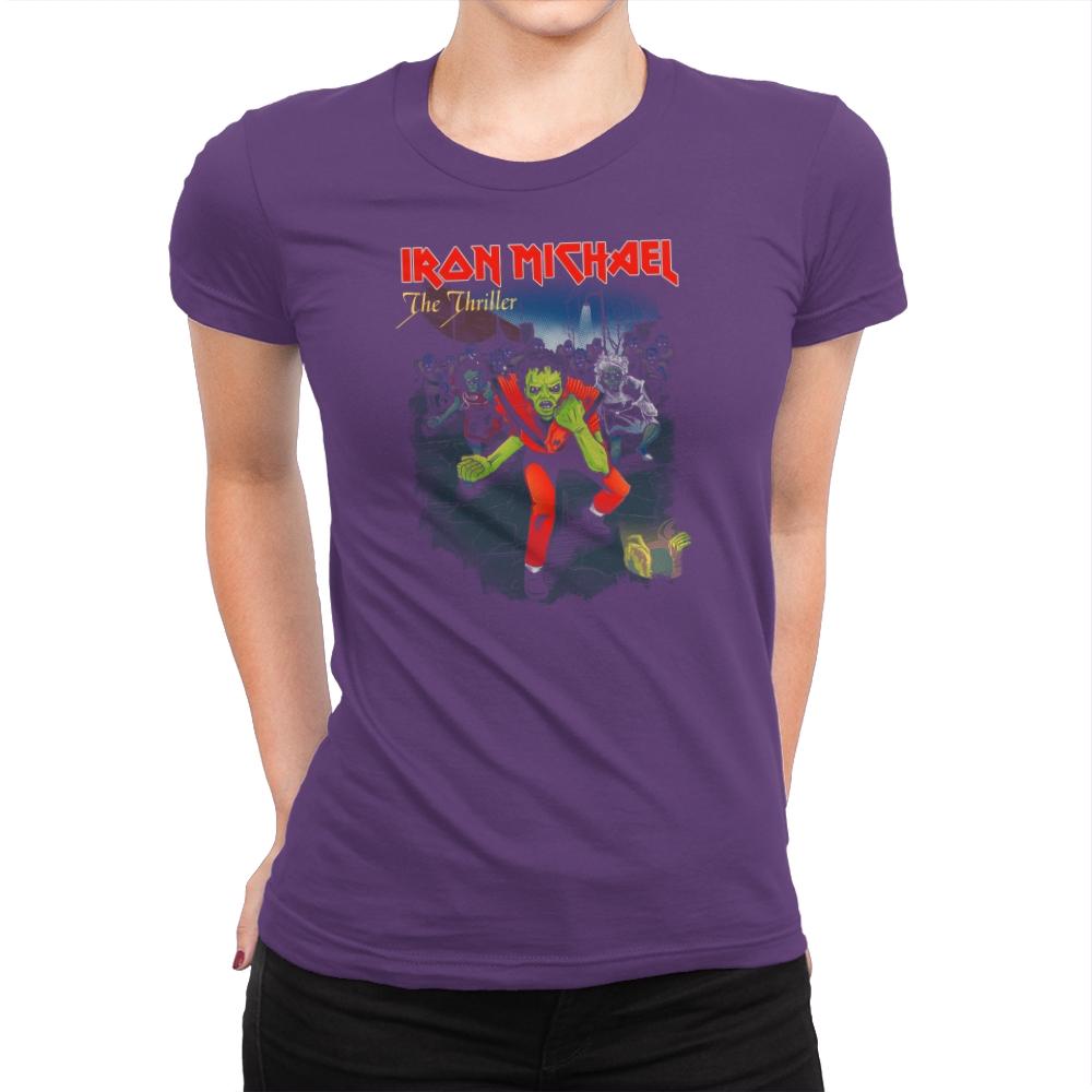 Iron Michael: The Thriller Exclusive - Womens Premium T-Shirts RIPT Apparel Small / Purple Rush