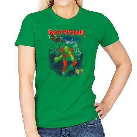 Iron Michael: The Thriller Exclusive - Womens T-Shirts RIPT Apparel Small / Irish Green