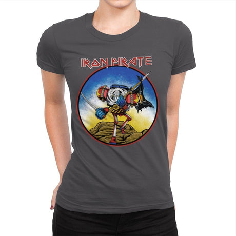 Iron Pirate - Womens Premium T-Shirts RIPT Apparel Small / Heavy Metal