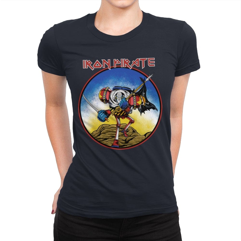 Iron Pirate - Womens Premium T-Shirts RIPT Apparel Small / Midnight Navy