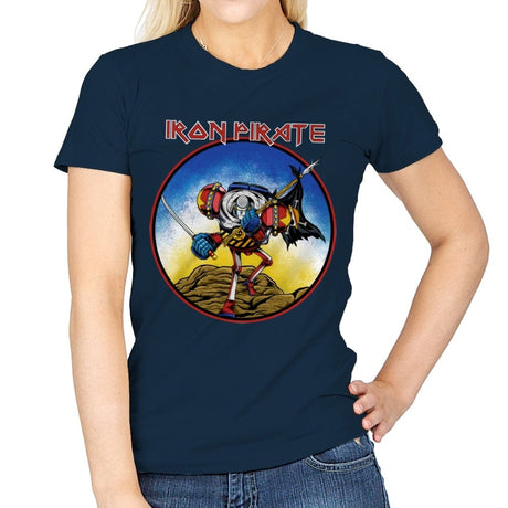Iron Pirate - Womens T-Shirts RIPT Apparel Small / Navy