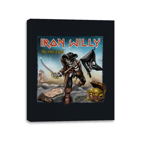 Iron Willy - The One-Eyed - Canvas Wraps Canvas Wraps RIPT Apparel 11x14 / Black