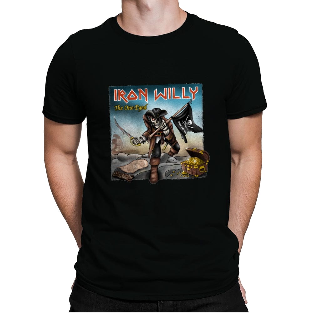 Iron Willy - The One-Eyed - Mens Premium T-Shirts RIPT Apparel Small / Black