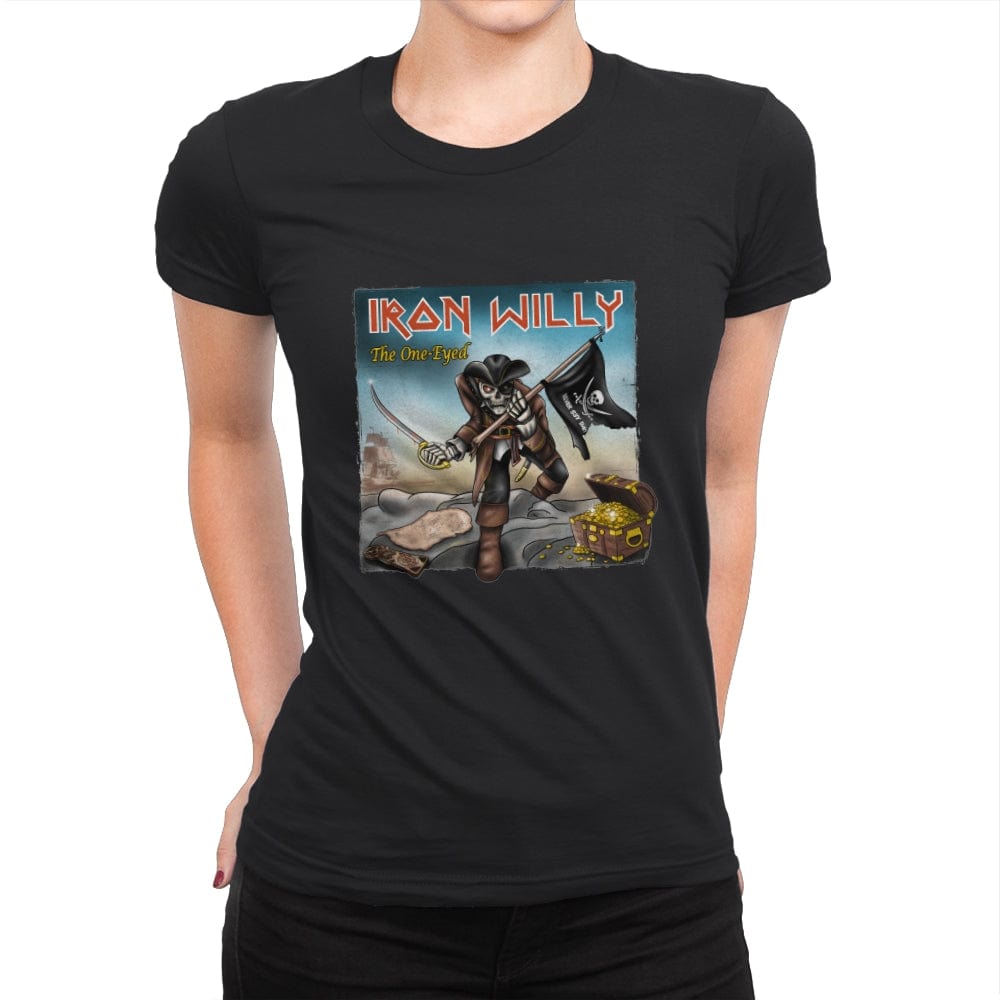 Iron Willy - The One-Eyed - Womens Premium T-Shirts RIPT Apparel Small / Black