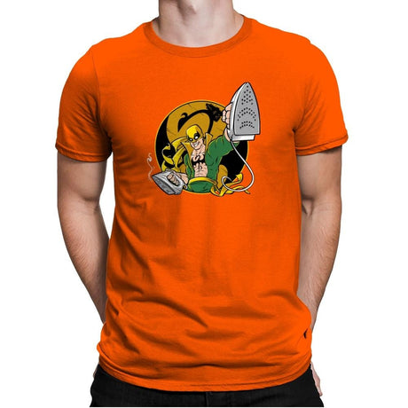 Ironing Fist Exclusive - Mens Premium T-Shirts RIPT Apparel Small / Classic Orange