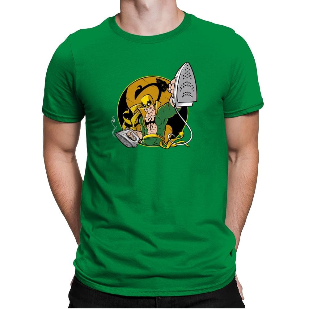 Ironing Fist Exclusive - Mens Premium T-Shirts RIPT Apparel Small / Kelly Green
