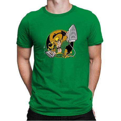 Ironing Fist Exclusive - Mens Premium T-Shirts RIPT Apparel Small / Kelly Green