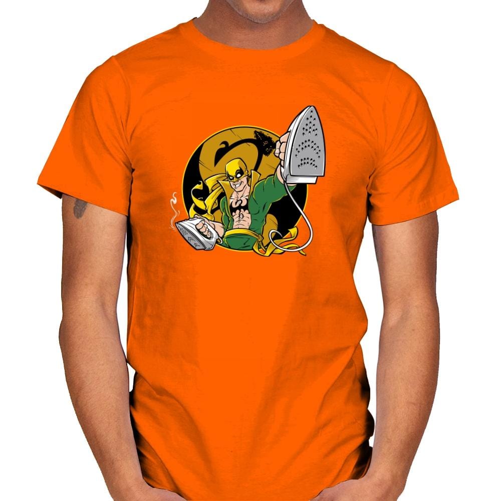 Ironing Fist Exclusive - Mens T-Shirts RIPT Apparel Small / Orange