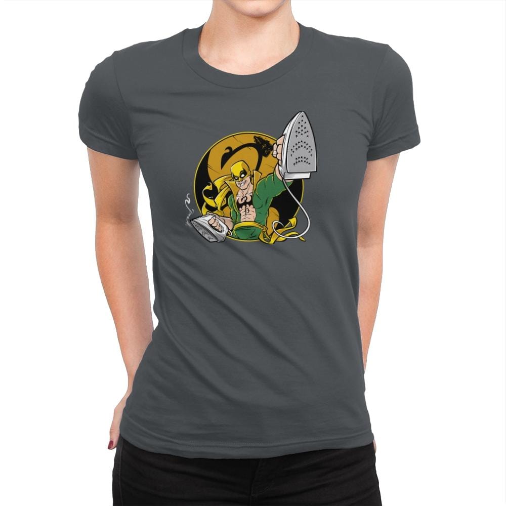 Ironing Fist Exclusive - Womens Premium T-Shirts RIPT Apparel Small / Heavy Metal