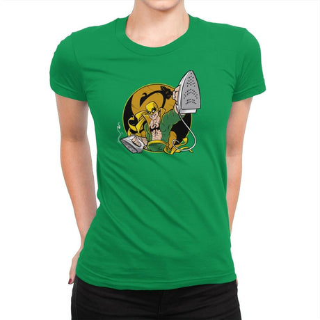Ironing Fist Exclusive - Womens Premium T-Shirts RIPT Apparel Small / Kelly Green