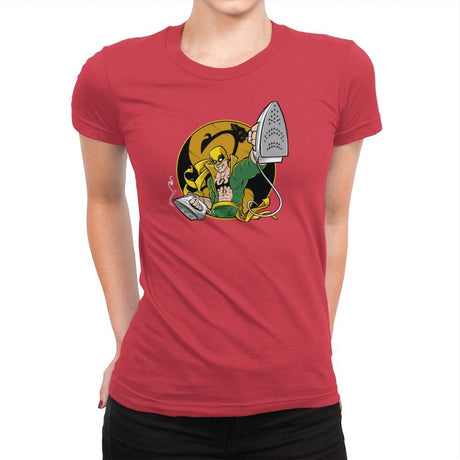 Ironing Fist Exclusive - Womens Premium T-Shirts RIPT Apparel Small / Red