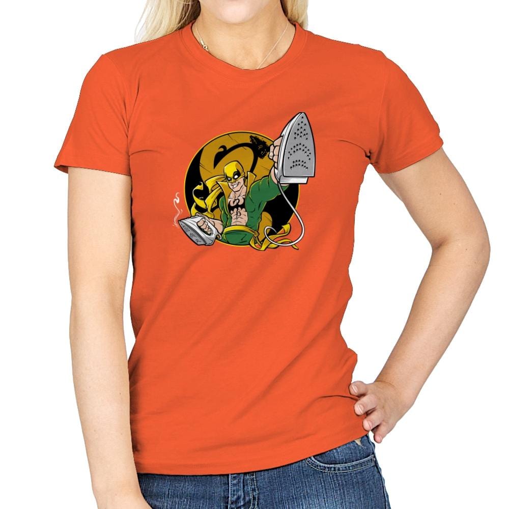 Ironing Fist Exclusive - Womens T-Shirts RIPT Apparel Small / Orange