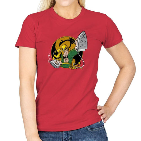 Ironing Fist Exclusive - Womens T-Shirts RIPT Apparel Small / Red