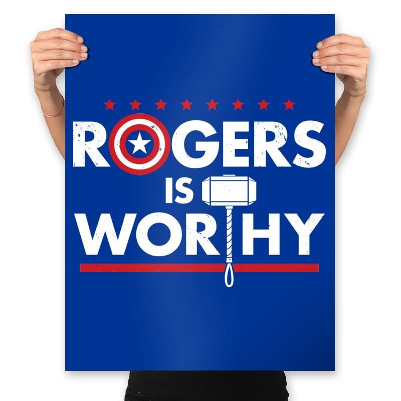 Is Worthy - Prints Posters RIPT Apparel 18x24 / Royal
