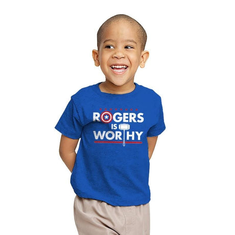 Is Worthy - Youth T-Shirts RIPT Apparel X-small / Royal